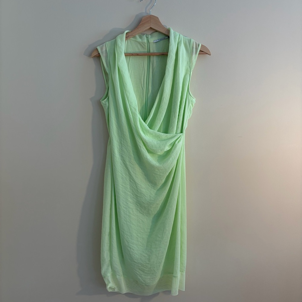 Tahari Chandra Lime Midi Dress NWT